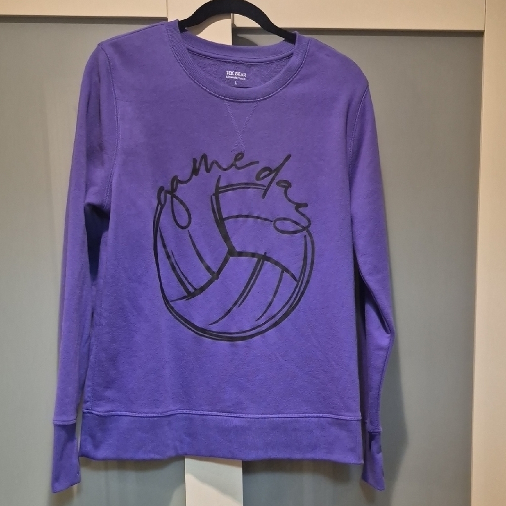 Purple Volleyball Graphic Sweatshirt